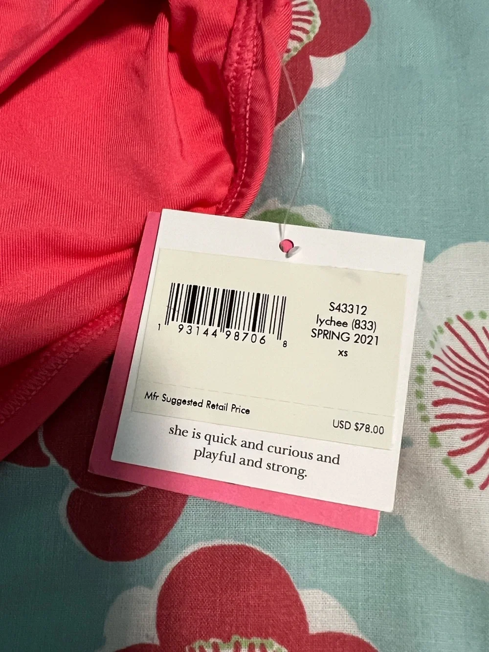 kate spade Coral High-Rise Belted Bikini bottom size XS